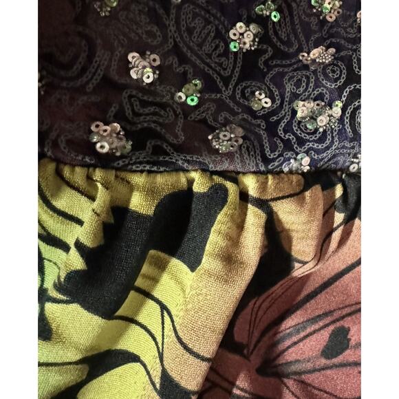 Y2K Floral Butterfly Womens Medium Studio Y Tank Top Blouson Rainbowcore Fairy - Picture 4 of 6